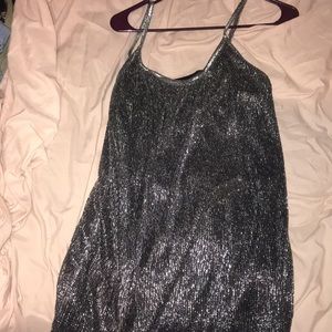 sparkly silver dress